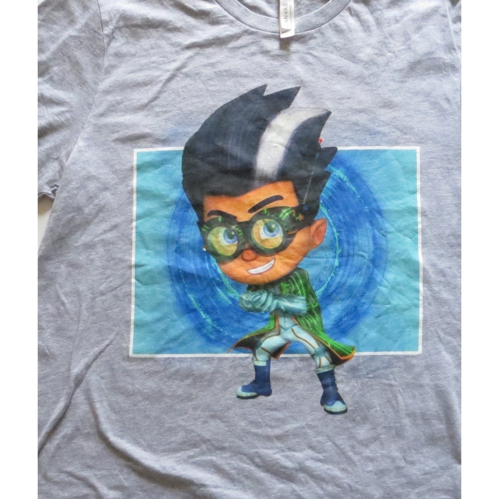 PJ Masks Romeo Shirt Mens XL Gray Bella Canvas Cartoon Villain Superhero Tee Top